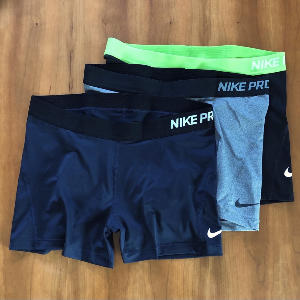 3 pairs of Nike compression spandex shorts XL
